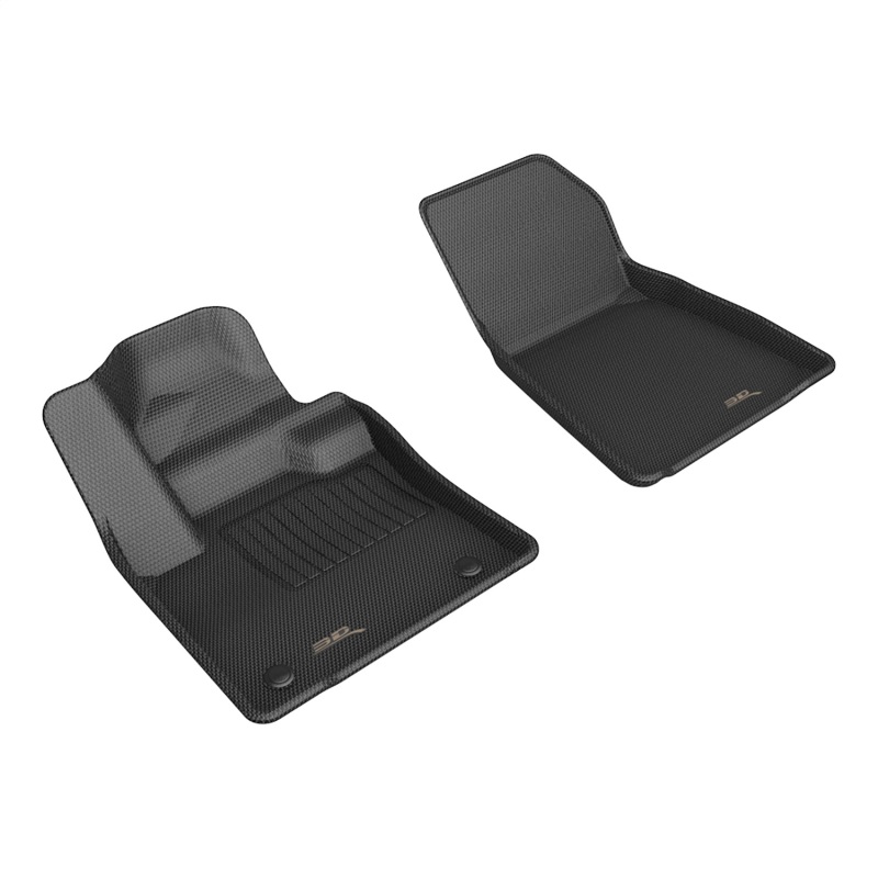 Volvo C40 Recharge Floor Mats - Front - 3D MAXpider - Kagu - Black - `23-`27